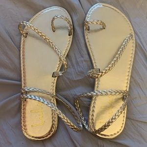 LuLu’s gold braided sandals